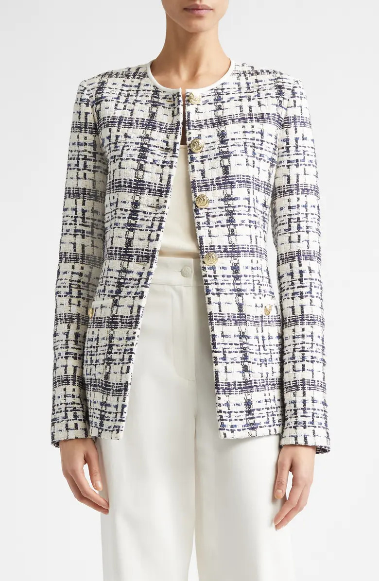 Amara St. Tropez Plaid Tweed Jacket | Nordstrom