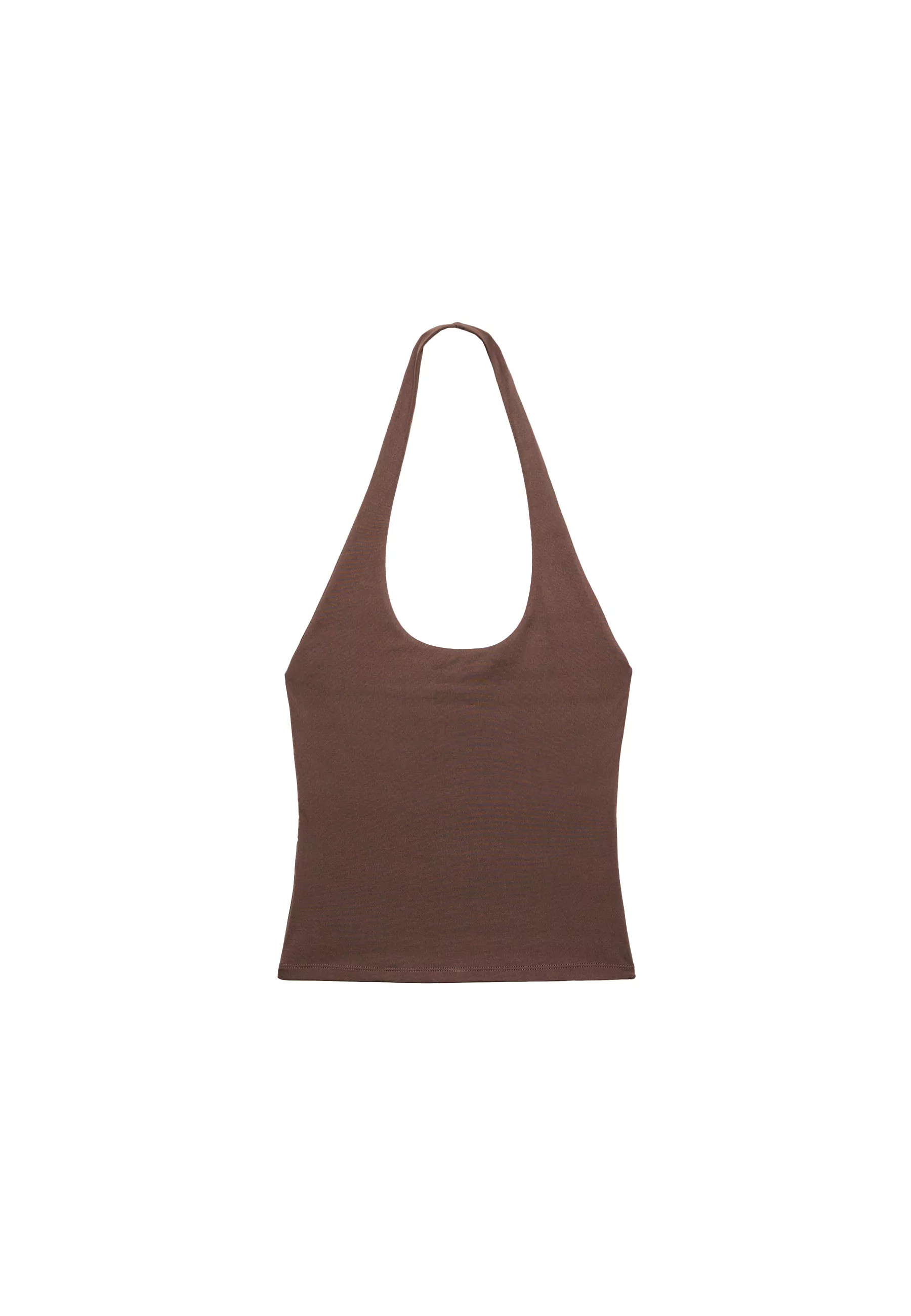 Halter neck T-shirt - Women's T-shirts | Stradivarius United Kingdom | Stradivarius (UK)
