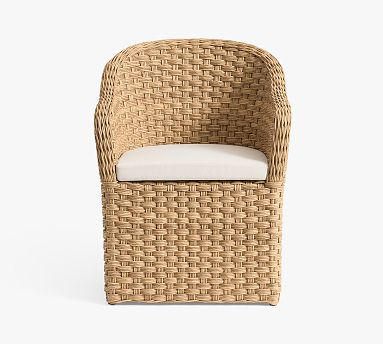 Boca Wicker Outdoor Dining Armchair | Pottery Barn (US)