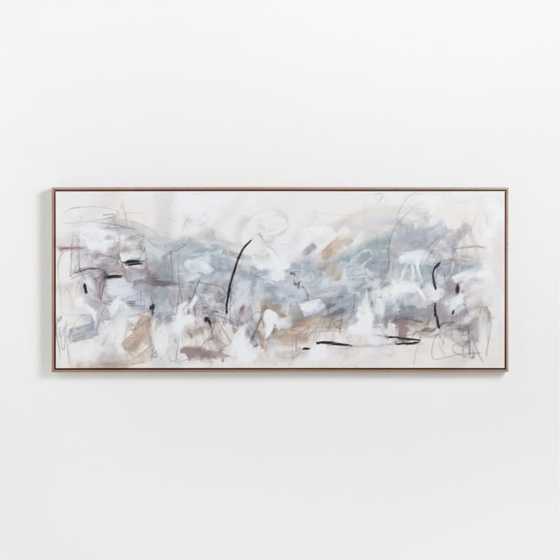 'Path To Light Print' Framed Hand-Painted Wall Art Print 77.25"x31.25" by Huda Hashim + Reviews |... | Crate & Barrel