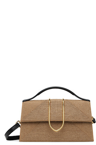Beige & Black 'The large Bambino' Bag | SSENSE