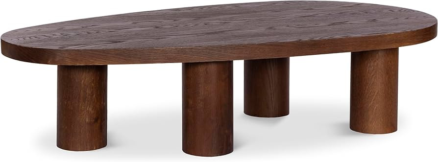 Meridian Furniture 291Brown-C Beekman Collection Art Deco Coffee Table with Solid Oak Wood, Brown... | Amazon (US)