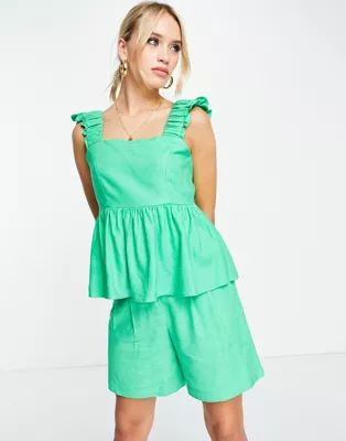 Y.A.S tailored city shorts in green - part of a set | ASOS | ASOS (Global)