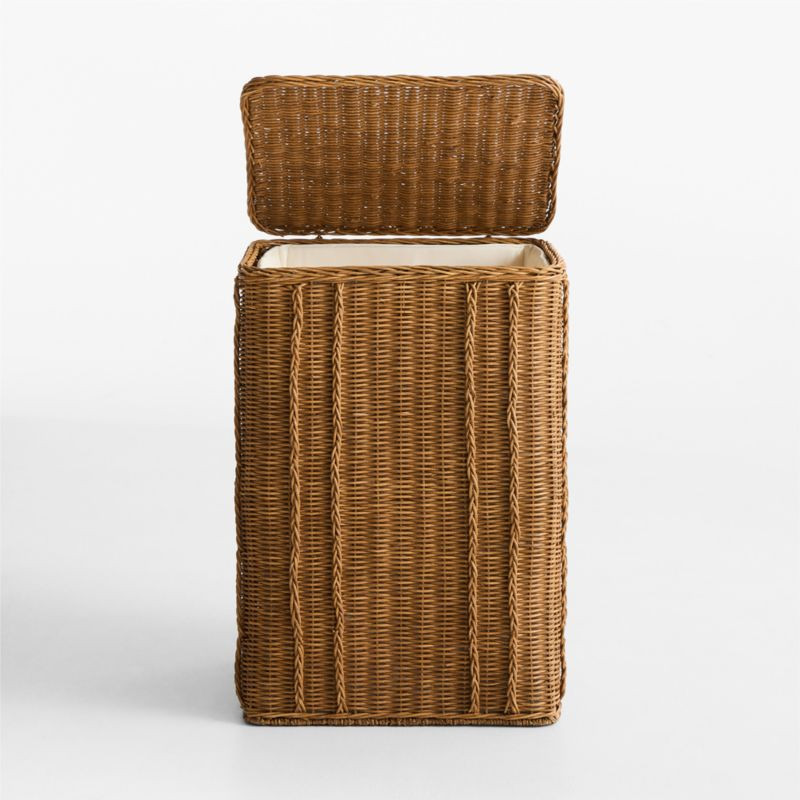 Alford Rattan Laundry Hamper with Cotton Liner | Crate & Barrel