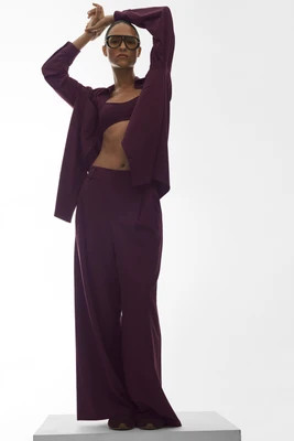 ALO | High-Waist Dreamscape Trouser (Long) in Rich Bordeaux, Size: 2XS | Alo Yoga