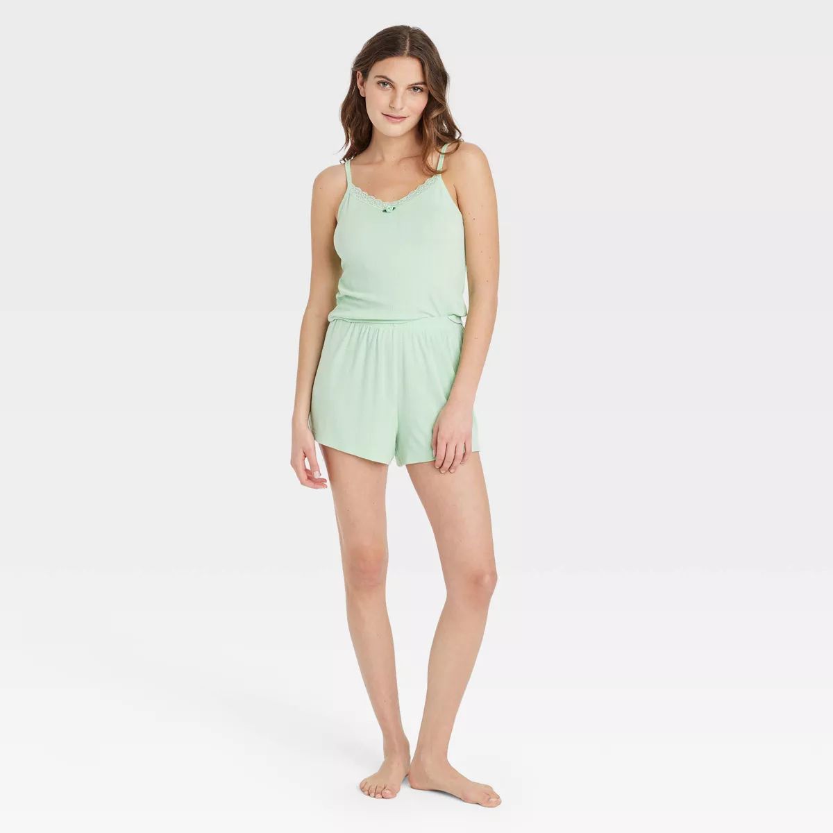 Women's Lace Trim Pajama Set - Colsie™ | Target