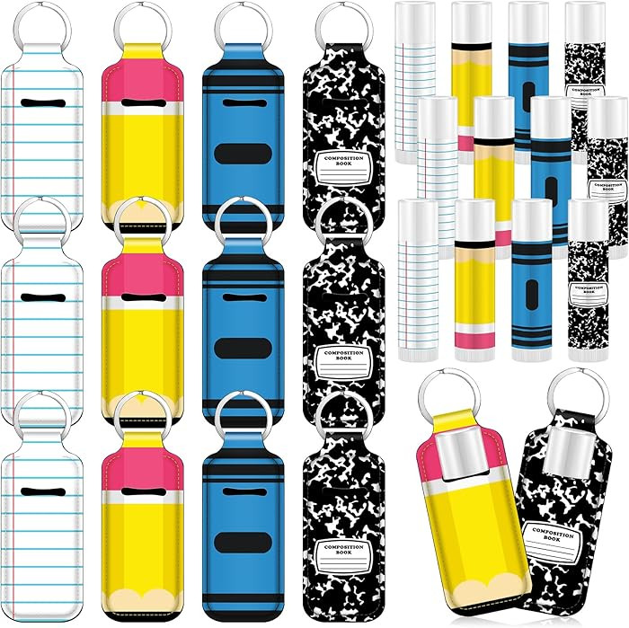 Loopeer 24 Pcs/12set Teacher Appreciation Lip Balm Gifts Bulk Pencil Themed Lip Balm and Lipstick... | Amazon (US)