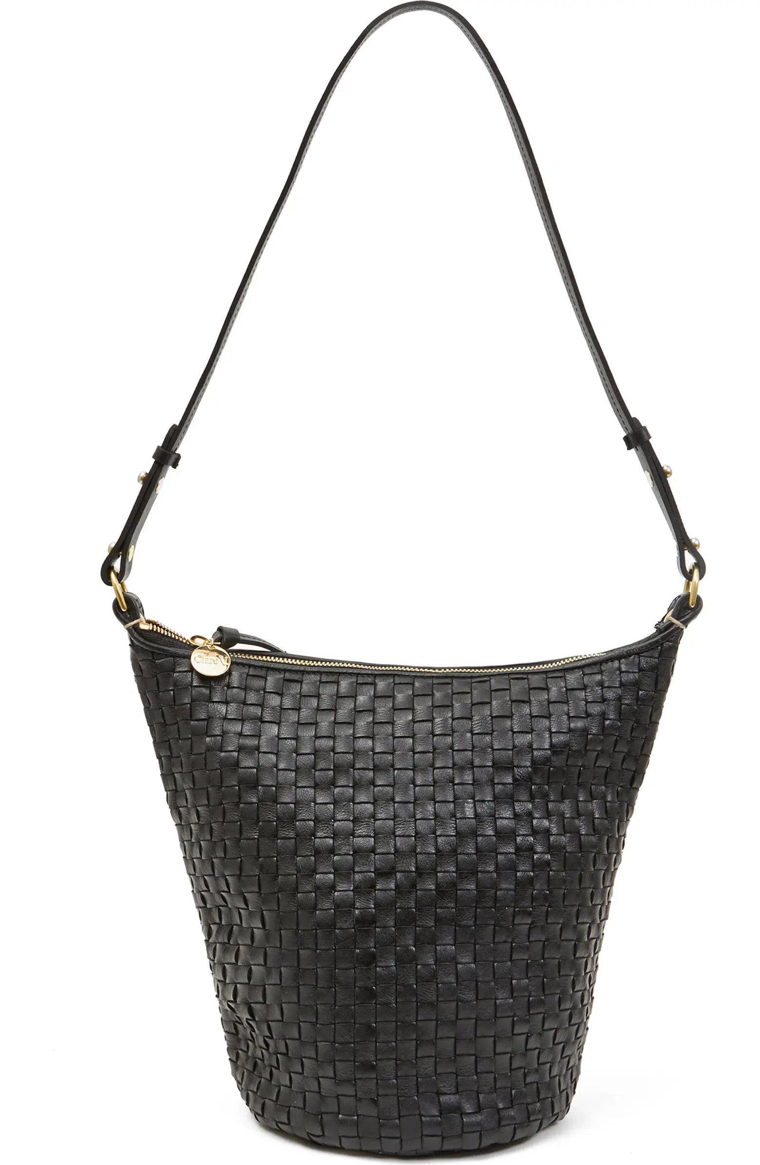 Petite Jeanne Woven Leather Shoulder Bag | Nordstrom