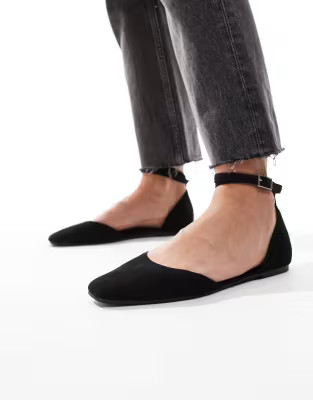 ASOS DESIGN Lift ballet flats in black | ASOS (Global)