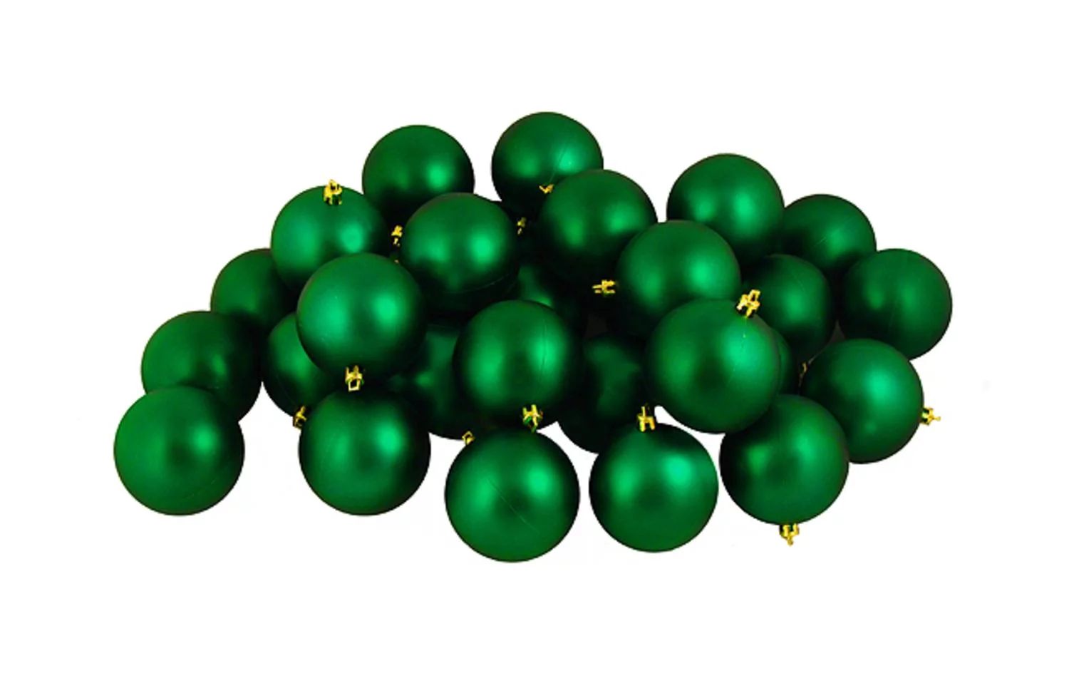 12ct Matte Xmas Green Shatterproof Christmas Ball Ornaments 4" (100mm) - Walmart.com | Walmart (US)