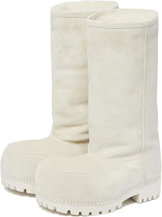 Agodor Snow Boots for Women,Suede Platform Winter Boots,Warm Faux Fur Slip On Round Toe Chunky Hi... | Amazon (US)