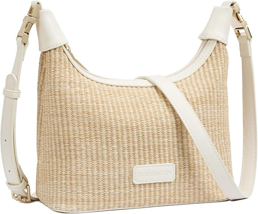 BOSTANTEN Straw Crossbody Bags for Women Raffia Clutch Shoulder Purse Handbags for Beach, Vacatio... | Amazon (US)