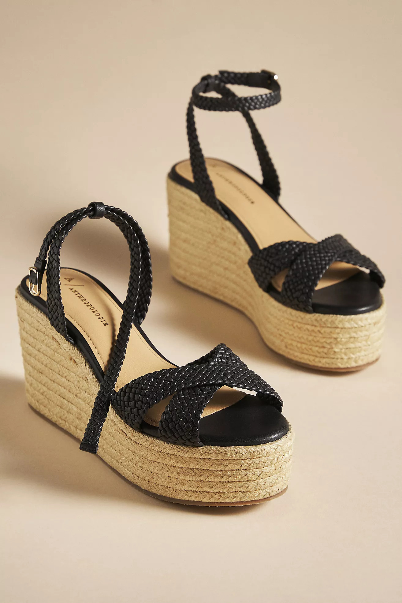 By Anthropologie Woven Strap Wedge Heels | Anthropologie (US)