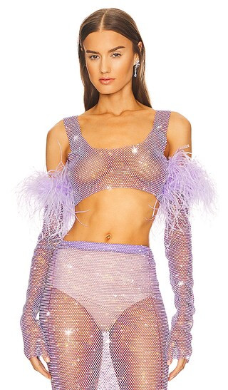 x REVOLVE Crop Top in Purple | Revolve Clothing (Global)