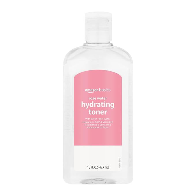 Amazon Basics Rose Water Hydrating Toner, 16 Fluid Ounces, 1-Pack | Amazon (US)