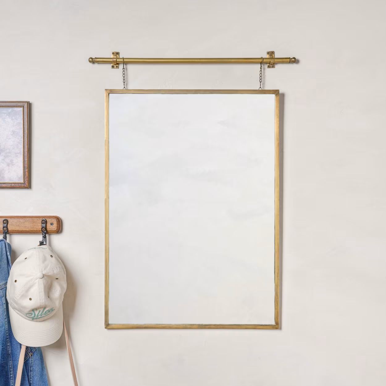 Colleen Brass Rail Wall Mirror | Magnolia