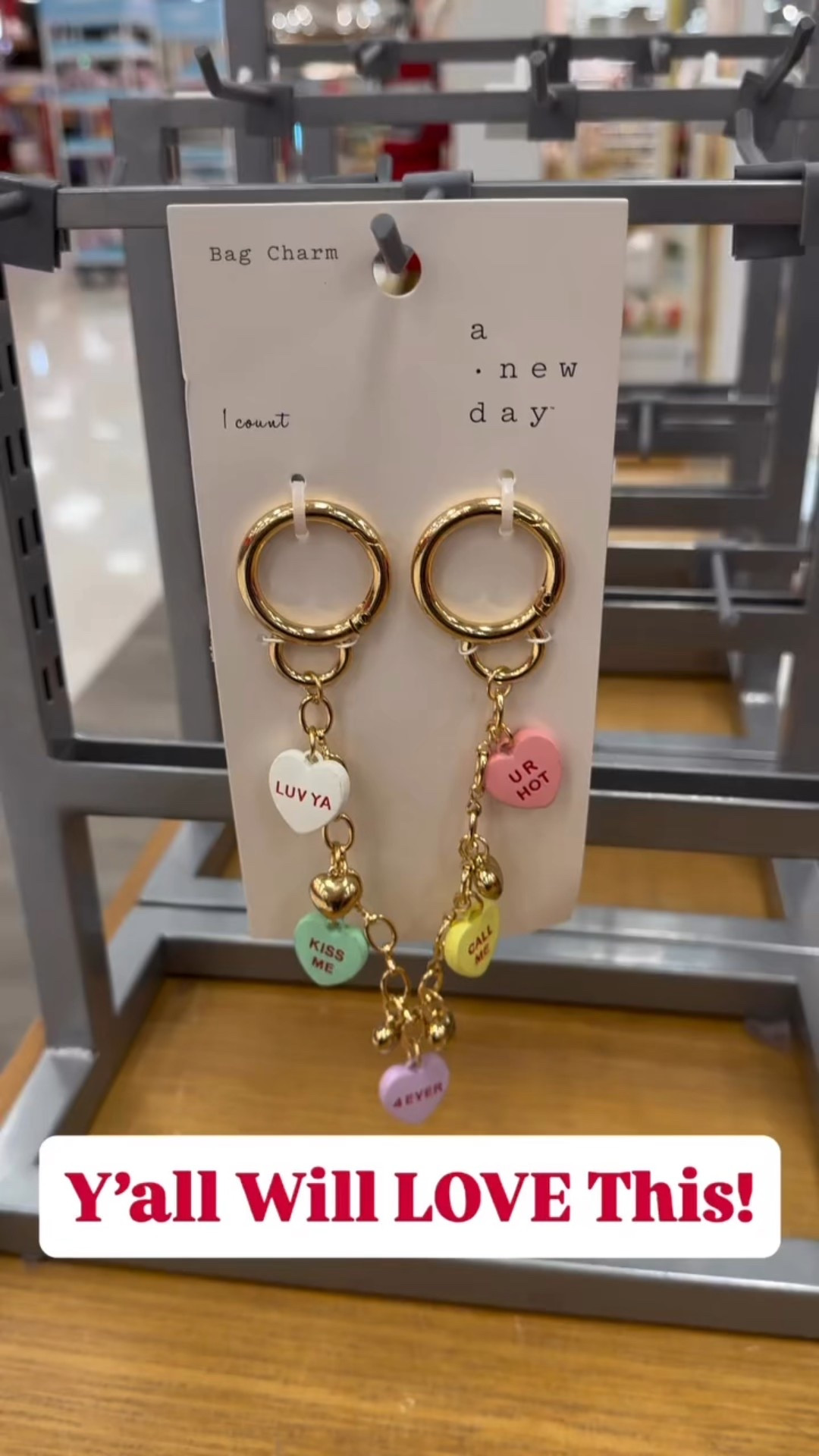 💖 Y’all!!  Valentine’s Day is one of my most fave holidays of the year.  All the reds, pinks, and ALL the hearts are showing up everywhere.  As soon as I saw this super cute purse charm, I knew it was coming home with me!  This adorable candy heart charm turns ANY purse into a Valentine’s theme and I love it so much…and I know y’all will too!  XOXO 💋

* Purse Charm - $10


#target #pink #new #valentines #viral

#LTKFindsUnder50 #LTKSeasonal #LTKmomlife