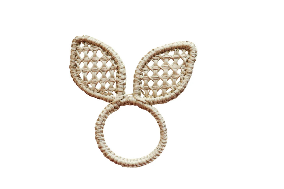 Bunny Napkin Ring Iraca/straw/easter - Etsy | Etsy (US)