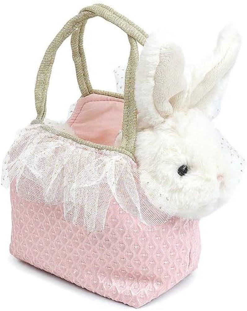 MON AMI Magnolia Bunny Plush Toy & Purse, Rabbit Stuffed Animal Toy with Pet Carrier Set, Stuffed... | Amazon (US)