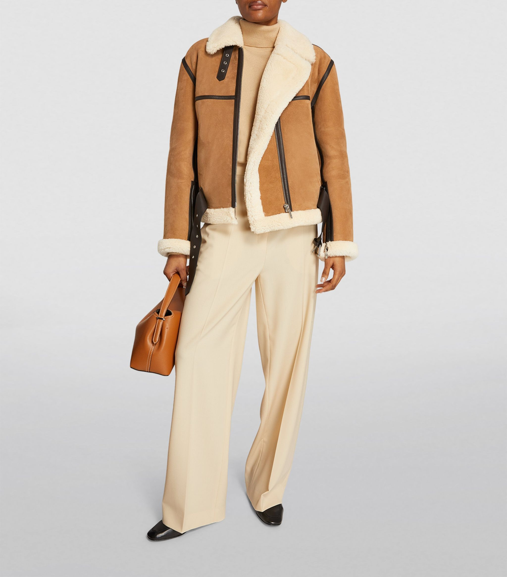 Shearling Aviator Jacket | Harrods