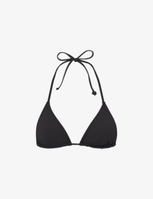 Triangle recycled stretch-nylon bikini top | Selfridges