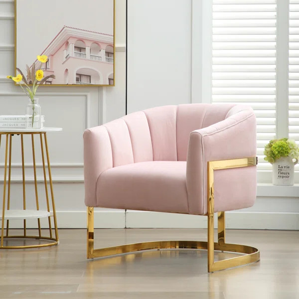 Sorrell 30'' Wide Velvet Barrel Chair | Wayfair North America