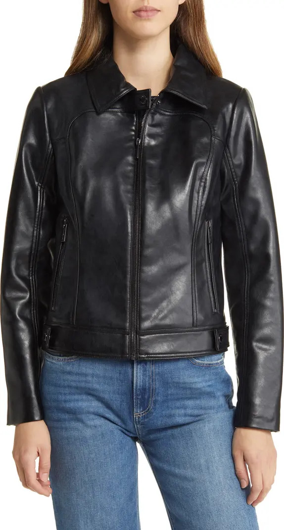 Grazed Faux Leather Jacket | Nordstrom