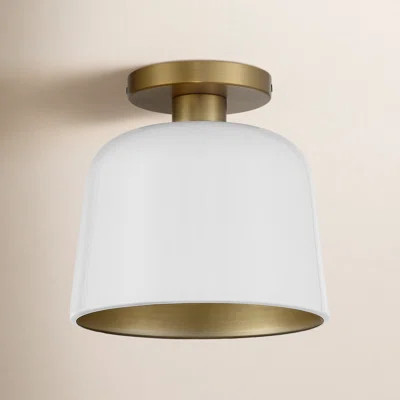 Che 1-Light Dimmable Metal Semi Flush Mount | Wayfair North America