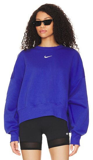 Fleece Crewneck Sweatshirt in Lapis & Blackened Blue | Revolve Clothing (Global)