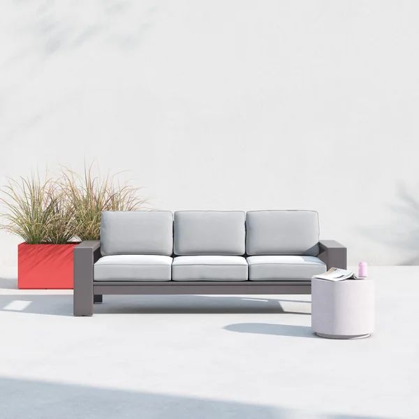 Francis Contemporary Patio Sofa with Cushions | Wayfair North America