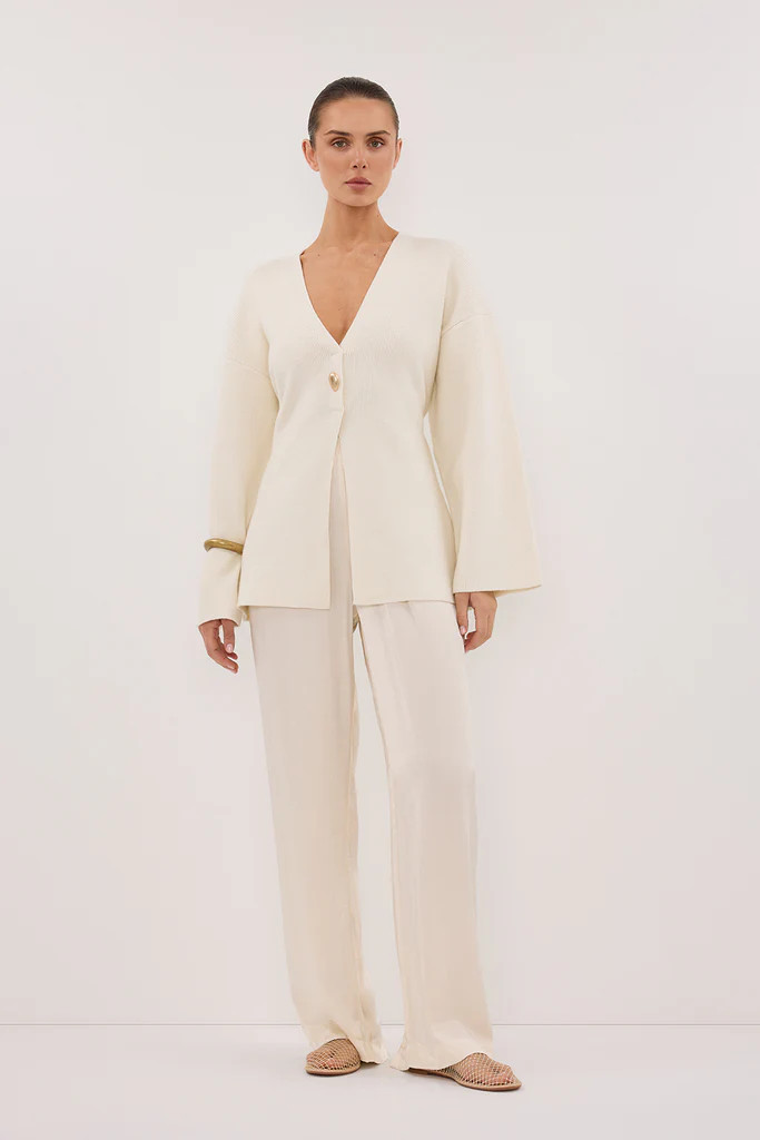 SCOUT CREAM LONG SLEEVE KNIT TOP | DISSH