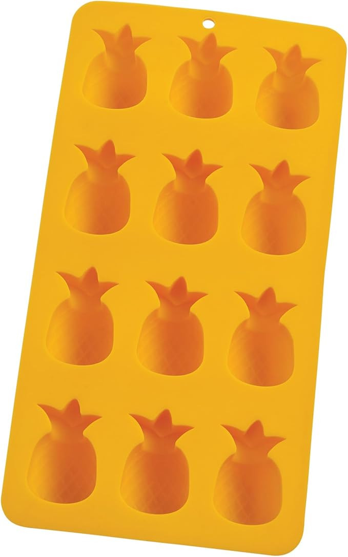 HIC Kitchen Silicone Pineapples Ice Cube Tray, Non-Stick, Makes 12 Pineapples | Amazon (US)
