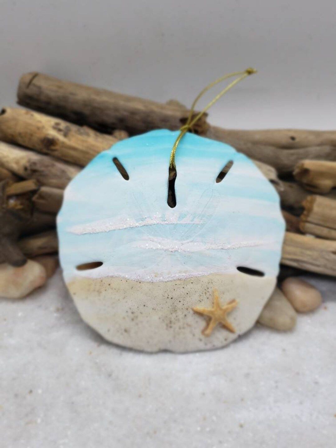 Hand Painted Real Sand Dollar Ornament Sand Dollar Ornament - Etsy | Etsy (US)