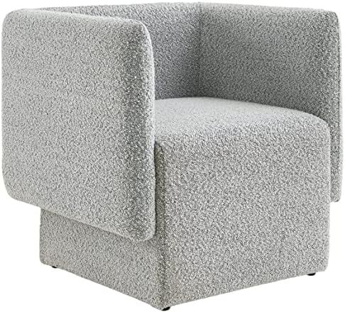 Meridian Furniture Vera Collection Modern | Contemporary Boucle Fabric Upholstered Accent Chair, ... | Amazon (US)