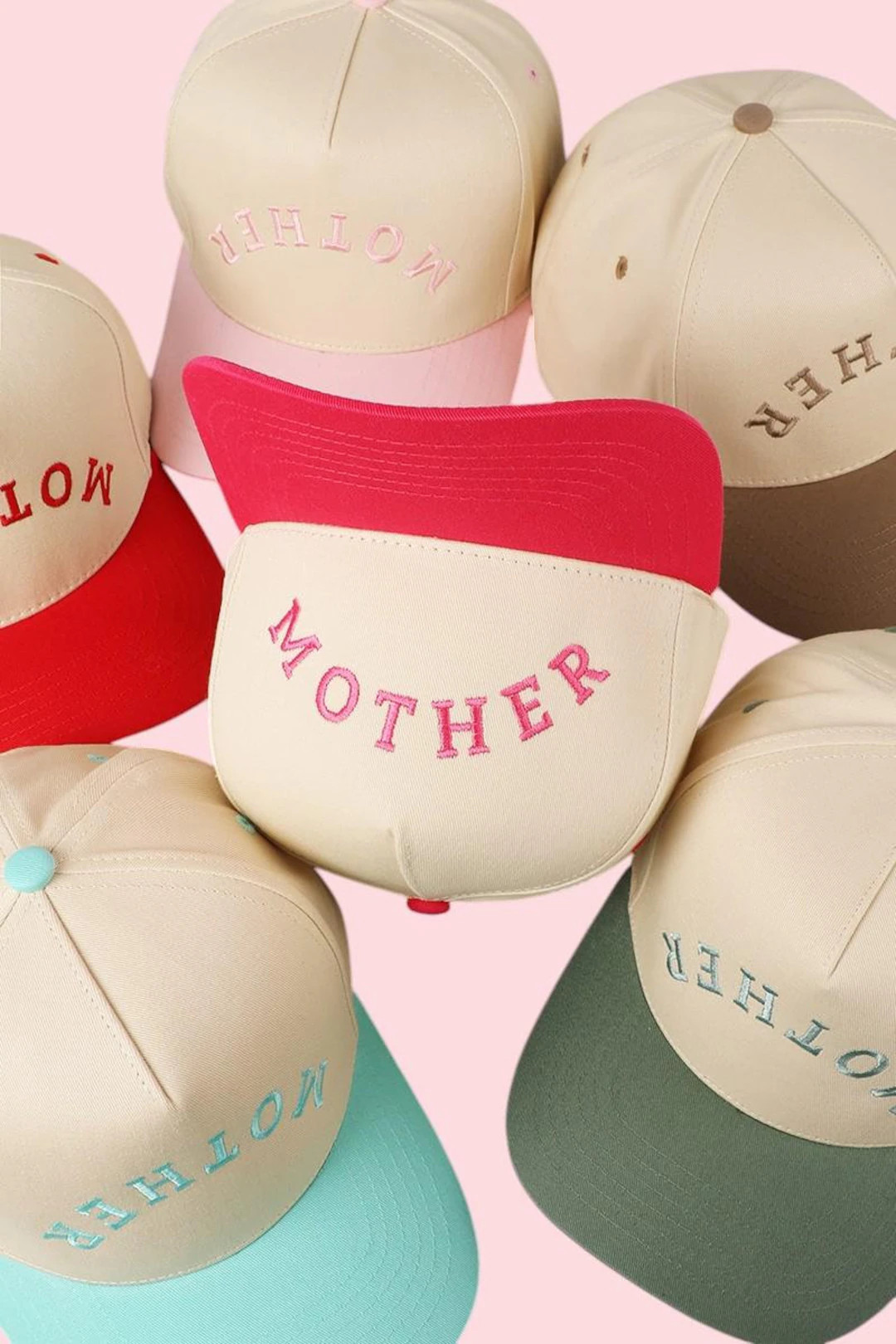 Upside Down MOTHER Embroidered Cotton Trucker Hat - Etsy | Etsy (US)