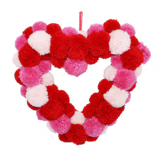 15" Red & Pink Pom Pom Valentine's Day Wall Décor by Celebrate It™ | 15" x 14" | Michaels® | Michaels Stores