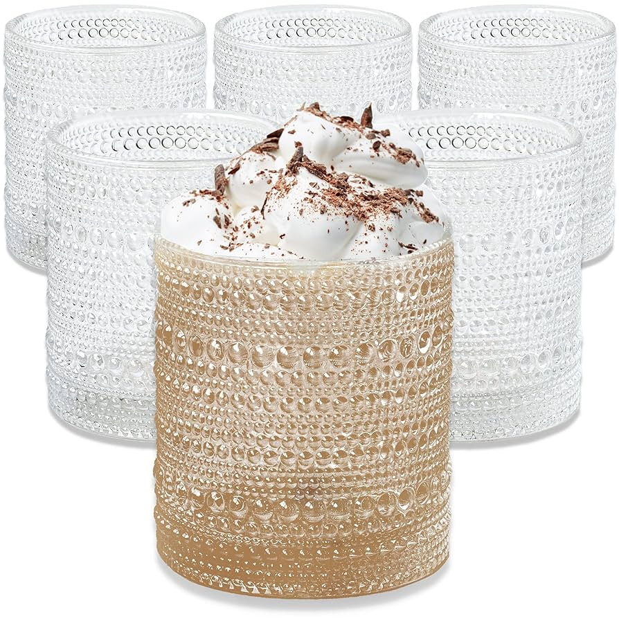 Kate Aspen Beaded Drinking Glasses Set of 6, 10 oz Retro Vintage Glassware - Boho Cocktail Water ... | Amazon (US)