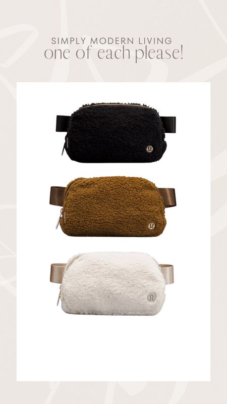 Lululemon Sherpa belt bag - caramel Sherpa - everywhere fleece belt bag