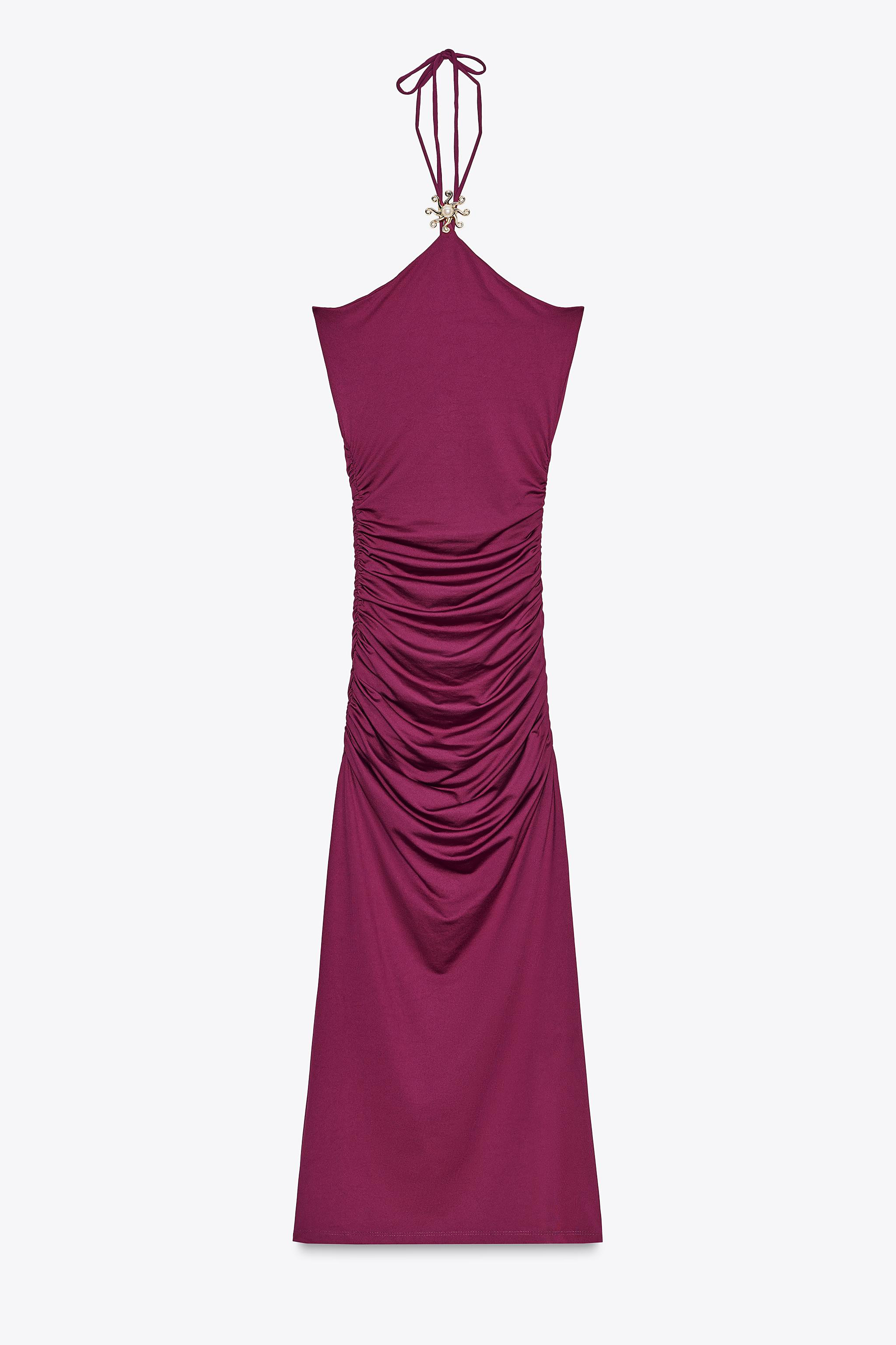 HALTER SUN POLYAMIDE DRESS | Zara US