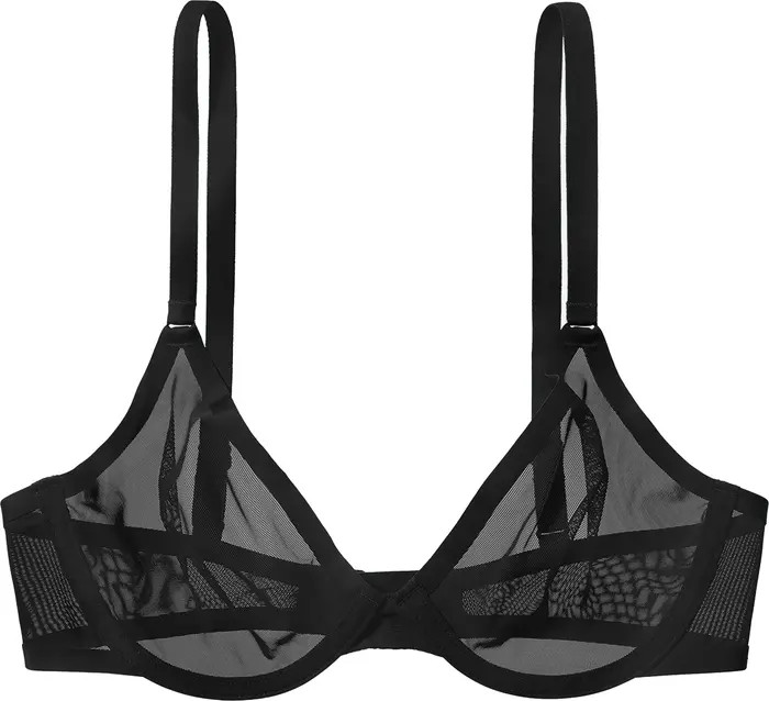 The Plunge Underwire Sheer Mesh Bra | Nordstrom