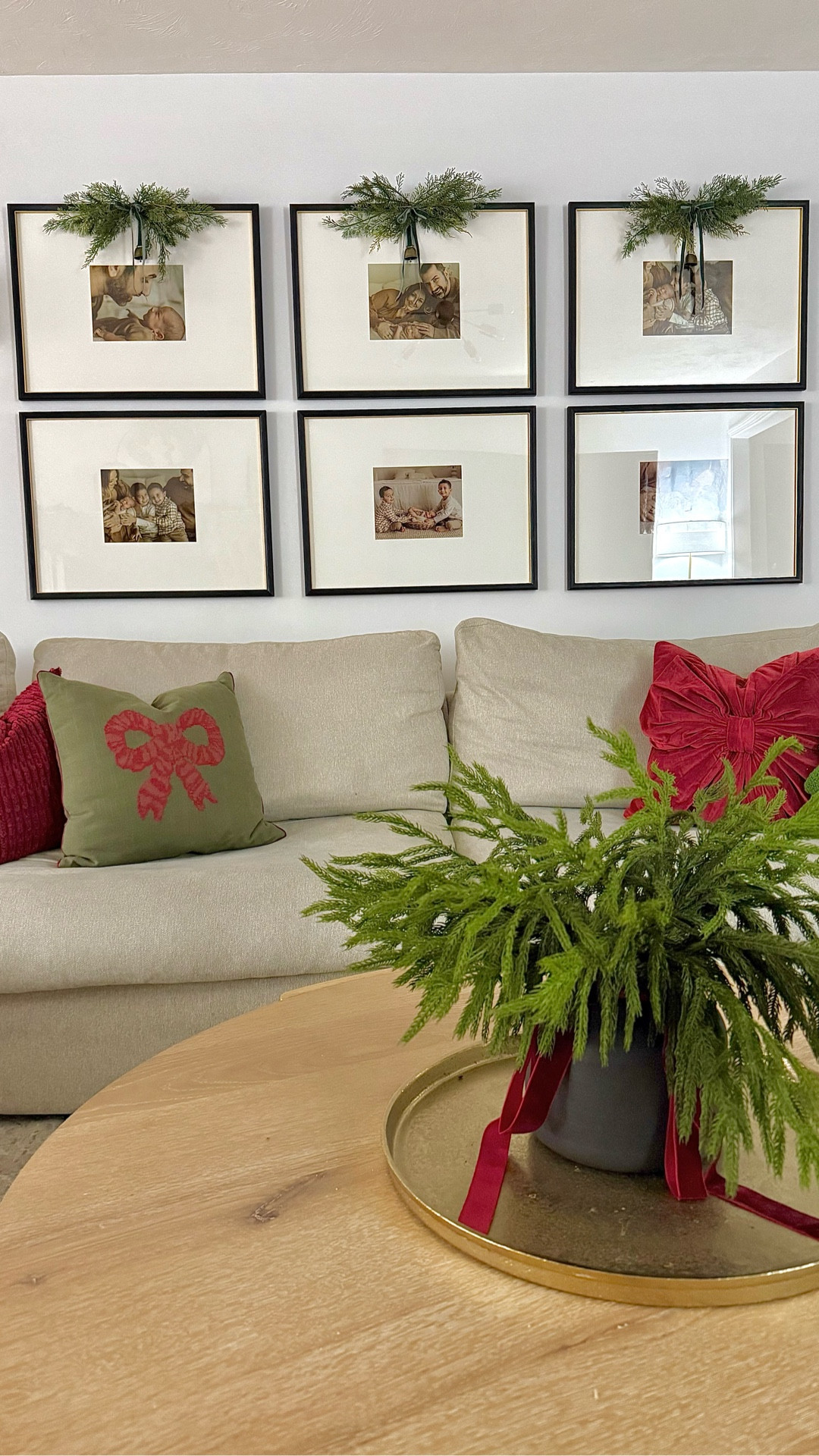 Cozy Christmas vibes 🌲 These little garlands over the pictures really elevate this space! 

#LTKHome #LTKStyleTip #LTKHoliday