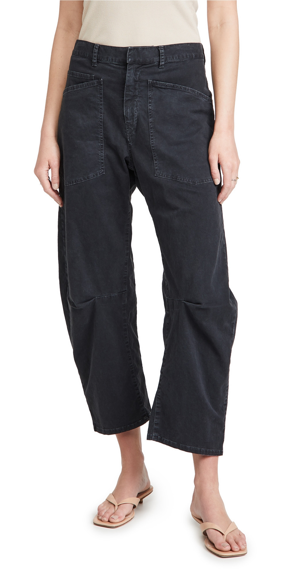 Nili Lotan Shon Twill Pants Carbon 2 | Shopbop