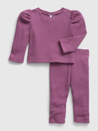 Baby Waffle-Knit Two-Piece Outfit Set | Gap (US)