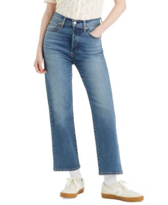 Women's Ribcage Ultra High Rise Straight Ankle Jeans | Macy's