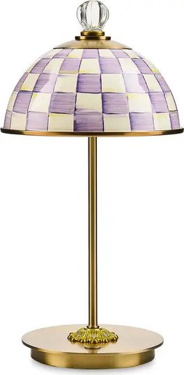Violet Check LED Rechargeable Dome Table Lamp | Nordstrom