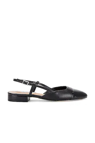 Steve Madden Belinda Flat in Black Leather from Revolve.com | Revolve Clothing (Global)