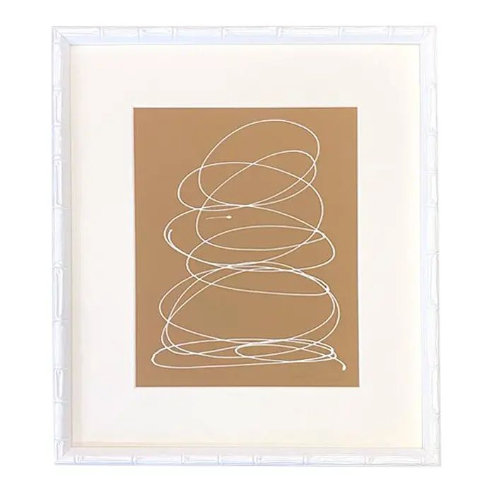 Brainstorm on Light Brown Abstract Painting by Kayce Hughes | Chairish