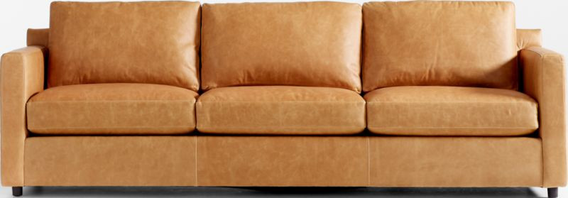 Barrett II 104" Leather Track Arm Grande Sofa + Reviews | Crate & Barrel | Crate & Barrel