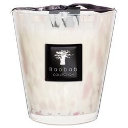 Baobab Collection White Pearls Modern Classic Glass Scented Candle - Medium | Kathy Kuo Home