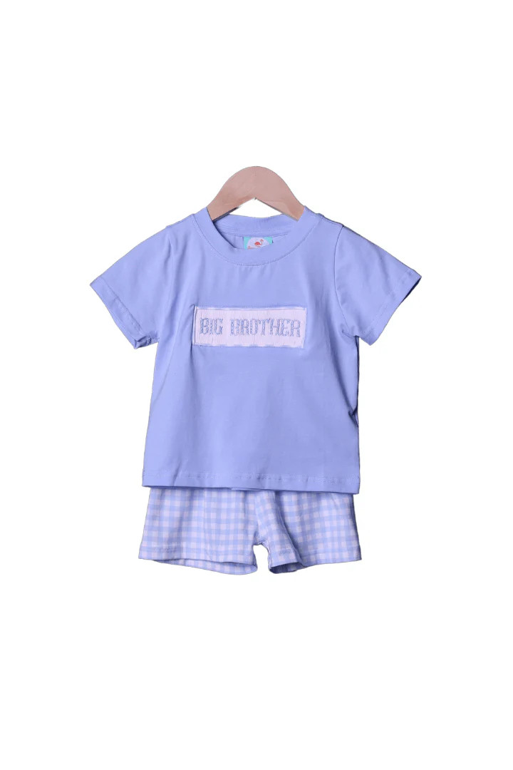 Smocked Gingham Big Brother Set | The Smocked Flamingo